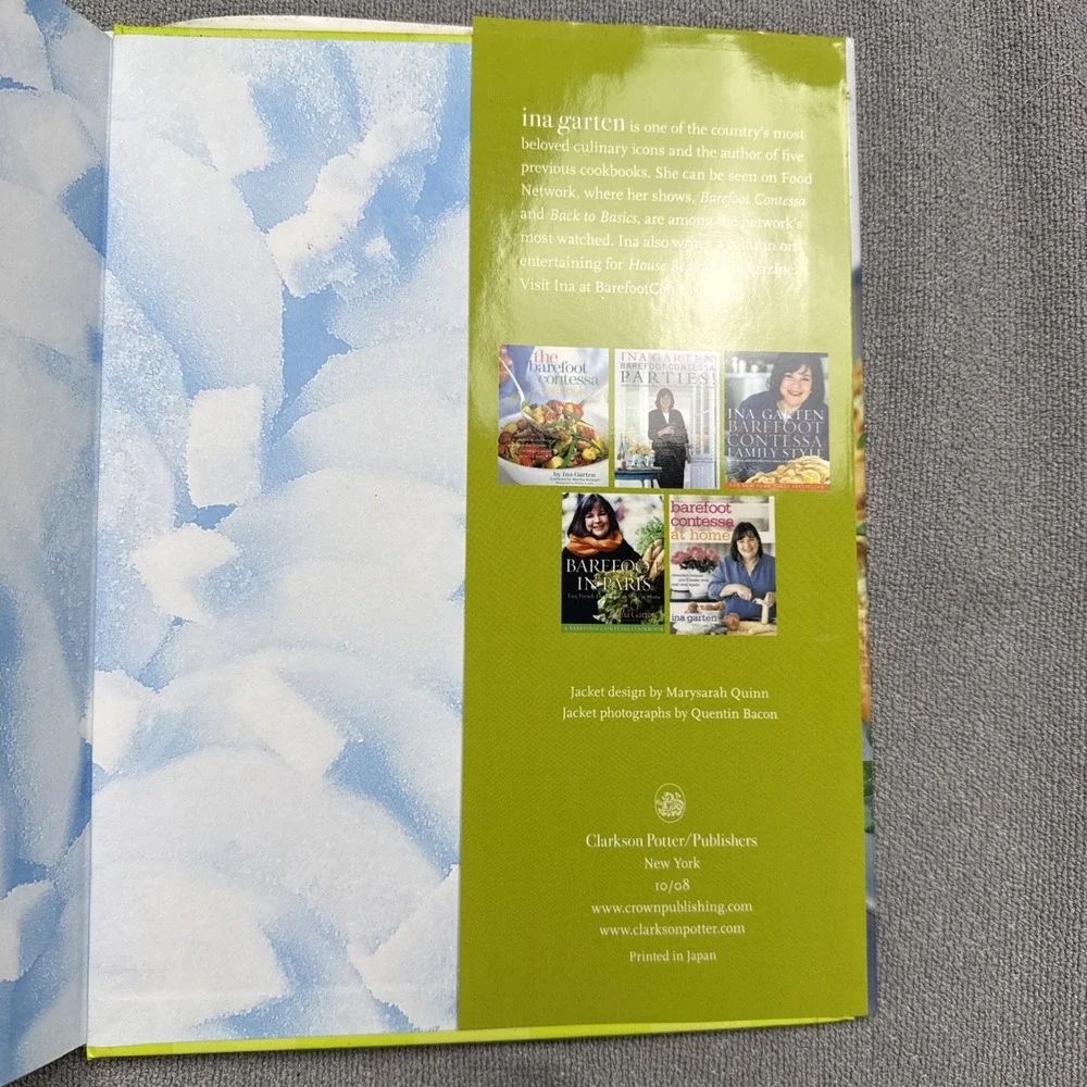 Barefoot Contessa Back to Basics Recipes Ina Garten Cookbook Hard Back